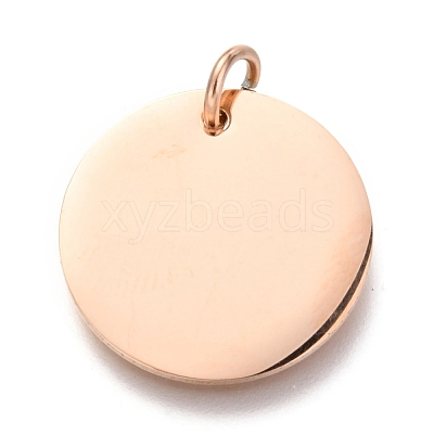 Ion Plating(IP) 304 Stainless Steel Charms EJEW-L238-03E-RG-1