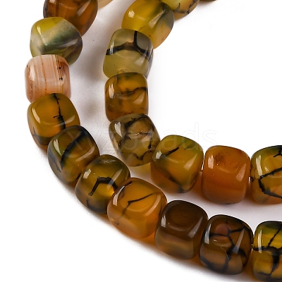 Natural Dragon Veins Agate Beads Strands G-G177-E04-01-1