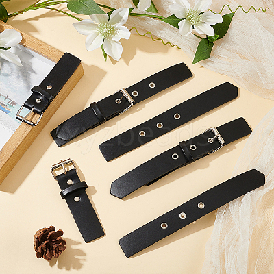 PU Imitation Leather Buckles BUTT-WH0027-46P-02-1