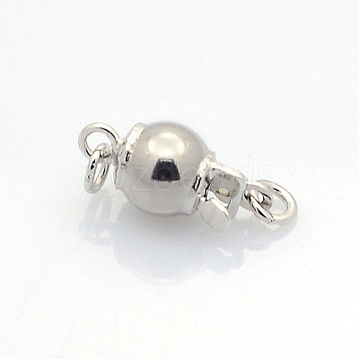 925 Sterling Silver Round Box Clasps STER-L018-01-6mm-1