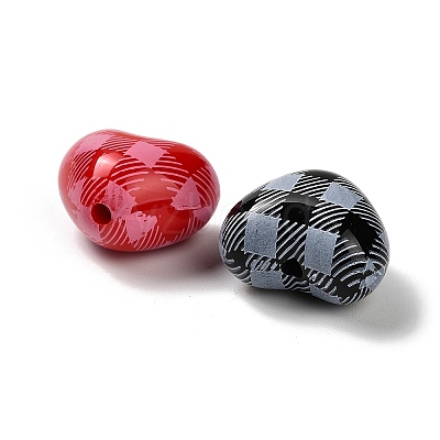 Opaque Acrylic Beads X-OACR-G049-02-1