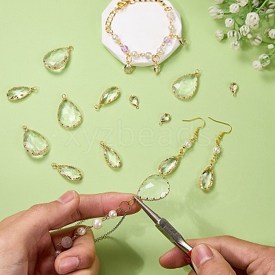 18Pcs 3 Styles Glass Charms KK-SZ0002-63-1