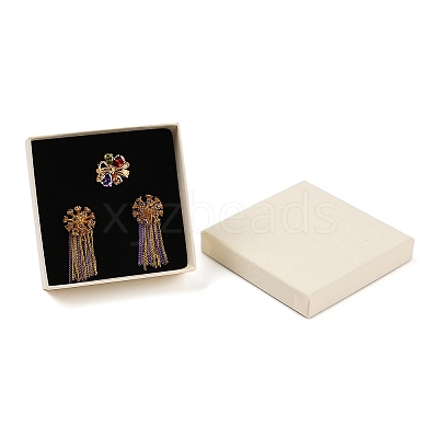 Cardboard Paper Jewelry Storage Boxes with Sponge CON-P023-01E-02-1
