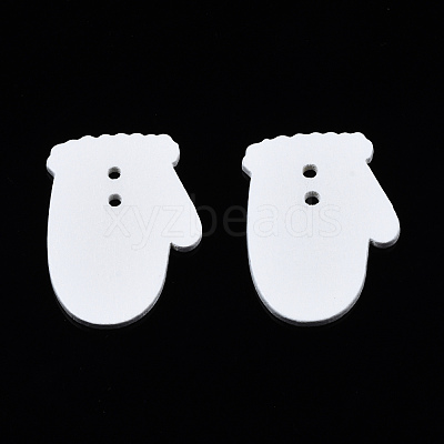 Christmas Theme Spray Painted Wood Connector Charms WOOD-N005-80-1