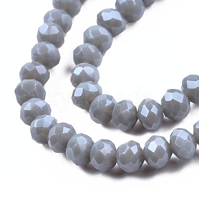 Electroplate Glass Beads Strands EGLA-A034-P4mm-A16-1