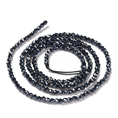 Electroplate Glass Beads Strands GLAA-H021-01A-FP02-1