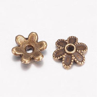 Alloy Bead Caps Enamel Settings PALLOY-D348-04-1