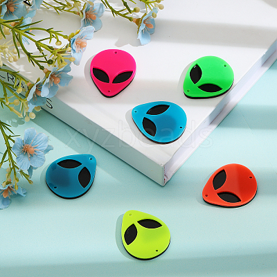 20Pcs 5 Colors Opaque Acylic Connector Charms SACR-CA0001-19-1