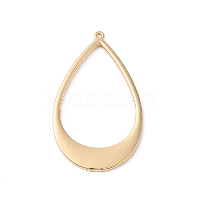 Brass Open Back Bezel Big Pendants KK-O144-28G-1