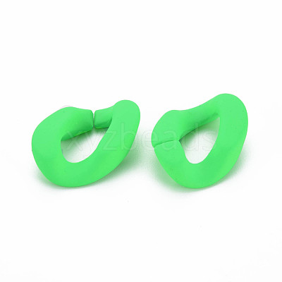 Opaque Spray Painted Acrylic Linking Rings OACR-R249-03E-1