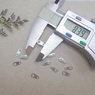 Non-Tarnish 316 Surgical Stainless Steel Chain Tabs STAS-L236-04B-1