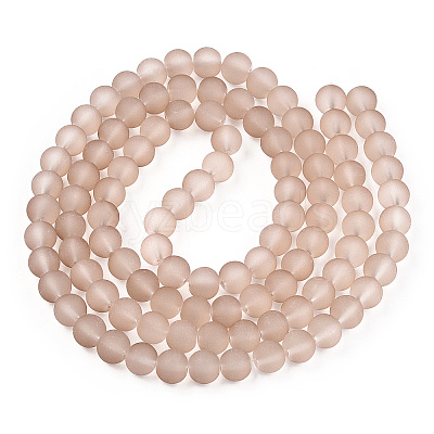 Baking Paint Transparent Glass Bead Strands GLAA-S031-8mm-26-A-1