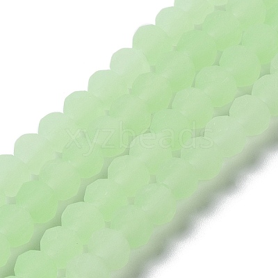 Imitation Jade Solid Color Glass Beads Strands EGLA-A034-J6mm-MD01-1