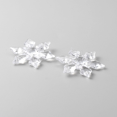 Transparent Acrylic Connector Charms TACR-WH0001-74B-1