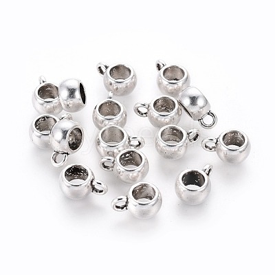 Tibetan Style Alloy Tube Bails TIBEP-LFH251Y-LF-1