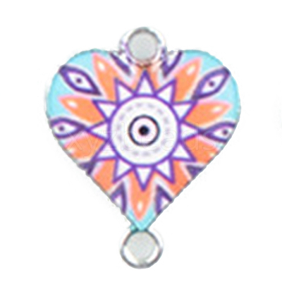 Alloy Enamel Connector Charms ENAM-CJC0001-08P-H-1