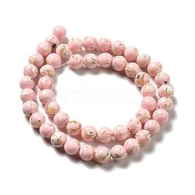 Synthetic Turquoise and Sea Shell Assembled Beads Strands G-D482-01B-06-1