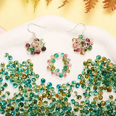 45G Transparent Baking Paint Glass Seed Beads SEED-SZ0001-028C-1