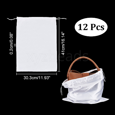 Rectangle Satin Dustproof Bags ABAG-WH0031-35-1