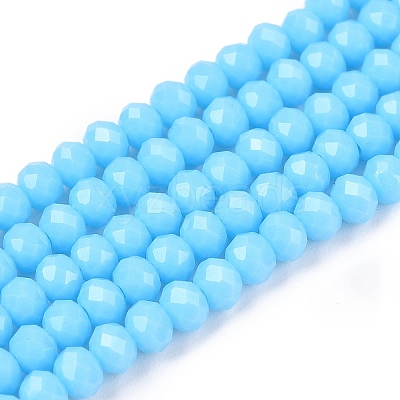 Opaque Solid Color Imitation Jade Glass Beads Strands EGLA-A044-P3mm-D08-1