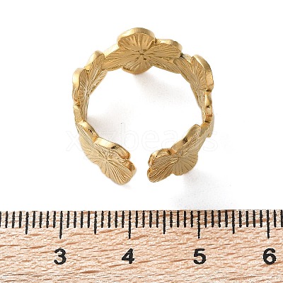 304 Stainless Steel Open Cuff Ring LS-RJEW-C067-23G-1