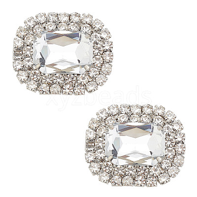 Alloy Rhinestone Shoe Decorations FIND-WH0126-417B-1