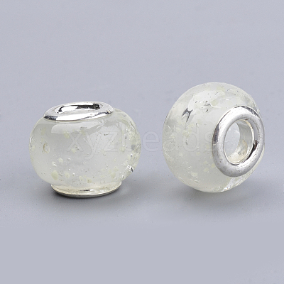 Handmade Luminous Lampwork European Beads LAMP-Q029-35L-1