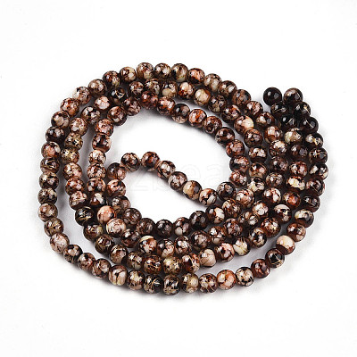 Baking Paint Glass Beads Strands DGLA-N003-6mm-B06-1