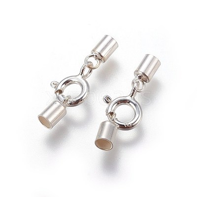 925 Sterling Silver Spring Ring Clasps STER-G019-D-08S-1