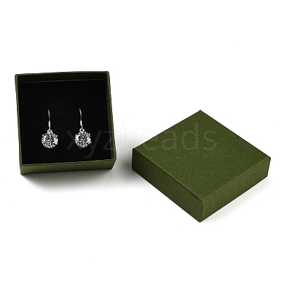 Cardboard Paper Jewelry Storage Boxes with Sponge CON-P023-01B-01-1