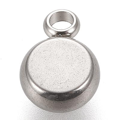 Tarnish Resistant 304 Stainless Steel Pendant Cabochon Settings STAS-K202-03A-P-1