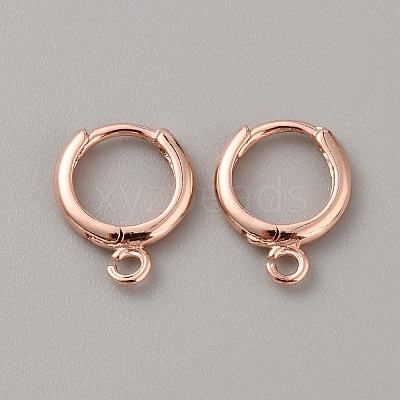 Brass Hoop Earring Findings FIND-WH0110-802B-RG-1