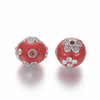 Handmade Indonesia Rhinestone Beads IPDL-E012-23C-1