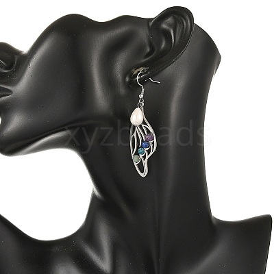 201 Stainless Steel Dangle Earrings for Women EJEW-JE07501-02-1