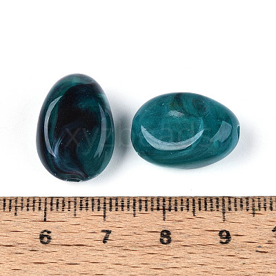 Oval Imitation Gemstone Acrylic Beads X-OACR-R052-09-1