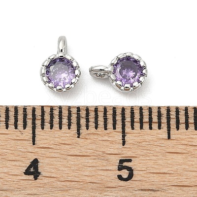 Brass Pave Cubic Zirconia Pendants KK-H204-03P-03-1