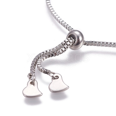 Tarnish Resistant Stainless Steel Slider Bracelet Making AJEW-JB00478-1