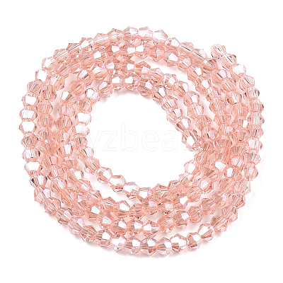 Transparent Electroplate Glass Beads Strands EGLA-A039-T2mm-A15-1