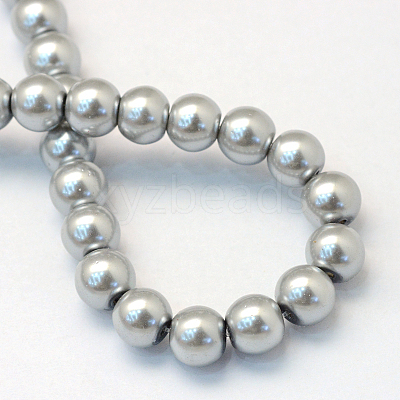 Baking Paint Glass Pearl Bead Strands HY-Q003-3mm-34-1