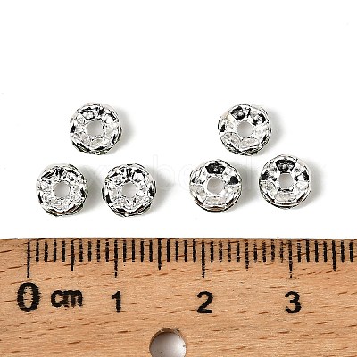 Brass Grade A Rhinestone Spacer Beads RSB028NF-10-1