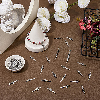 100Pcs Tibetan Style Alloy Pendants TIBEP-SC0003-53AS-1