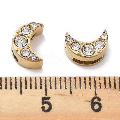 PVD Vacuum Plating 304 Stainless Steel Crystal Rhinestone Beads SATS-R130-02G-04-1