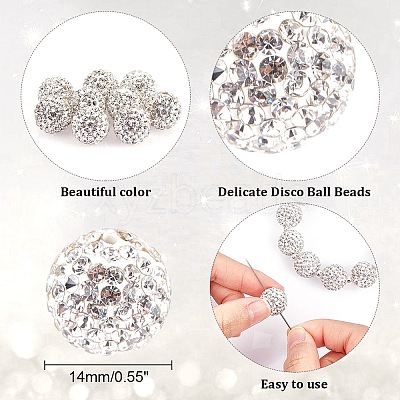 Pave Disco Ball Beads RB-Q195-14mm-001-1