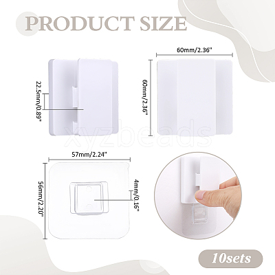 ABS Plastic Wall-mounted Toothpaste Holder AJEW-WH0796-10A-1