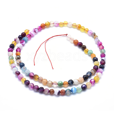 Natural Striped Agate/Banded Agate Beads G-J371-06-6mm-1