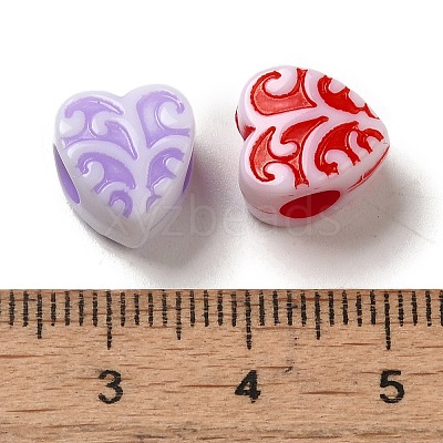 Opaque Acrylic European Large Hole Beads OACR-E039-12-1