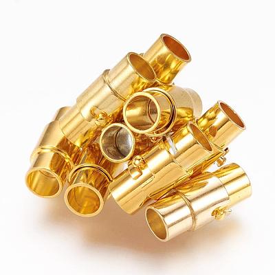 Brass Locking Tube Magnetic Clasps MC077-G-1