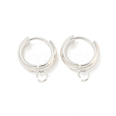 201 Stainless Steel Huggie Hoop Earring Findings STAS-P283-01V-S-1