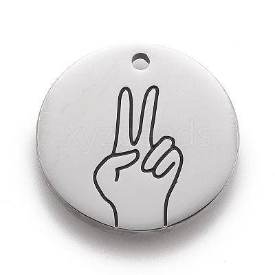 Non-Tarnish 316 Surgical Stainless Steel Pendants X-STAS-F257-02P-1