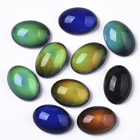 Translucent Glass Cabochons GLAA-T023-02F-1